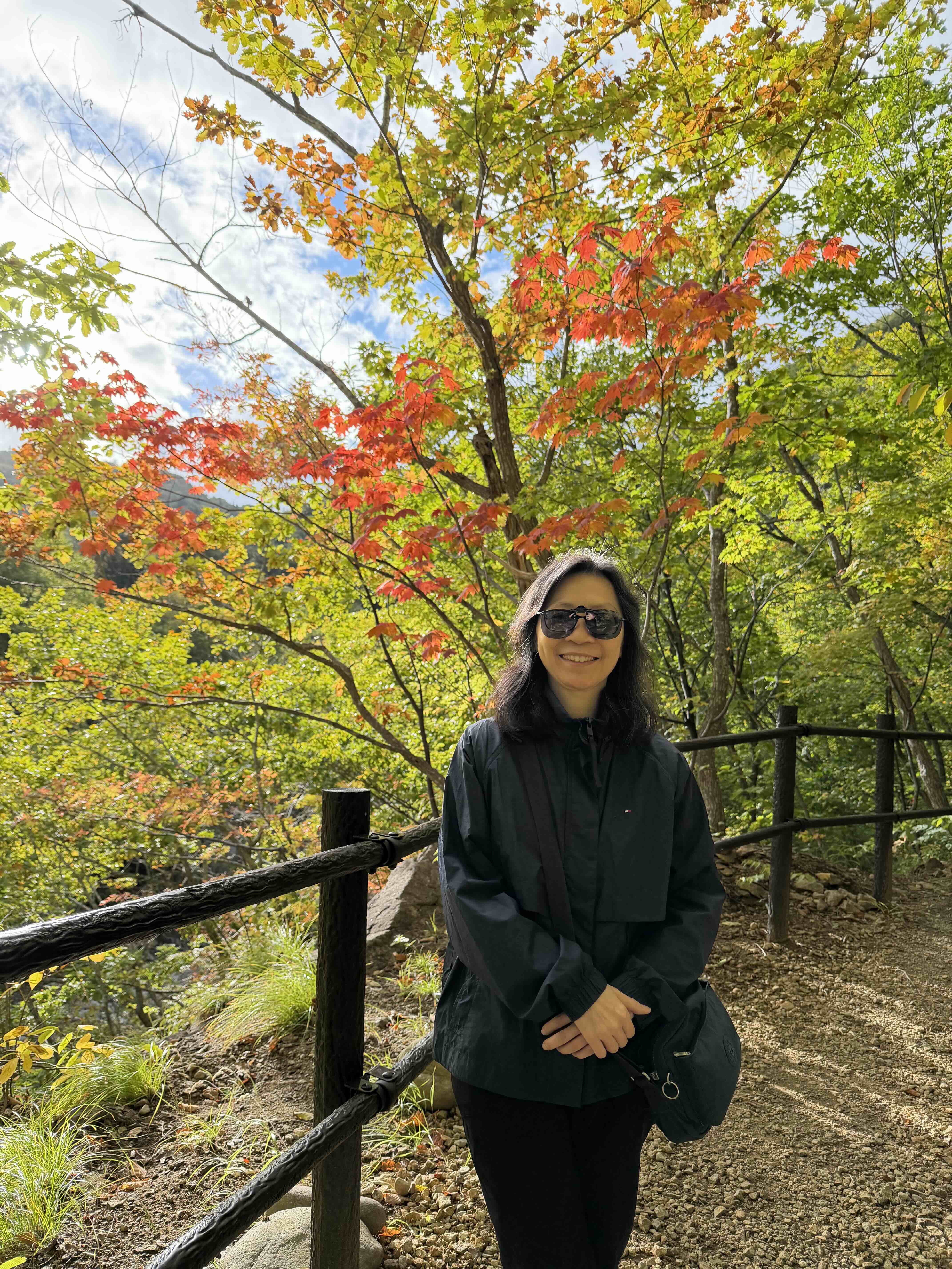 紅葉下嘅媽咪